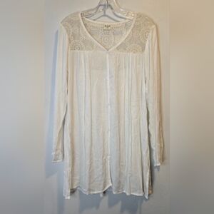 h.i.p. Button Down Lace Top/Dress